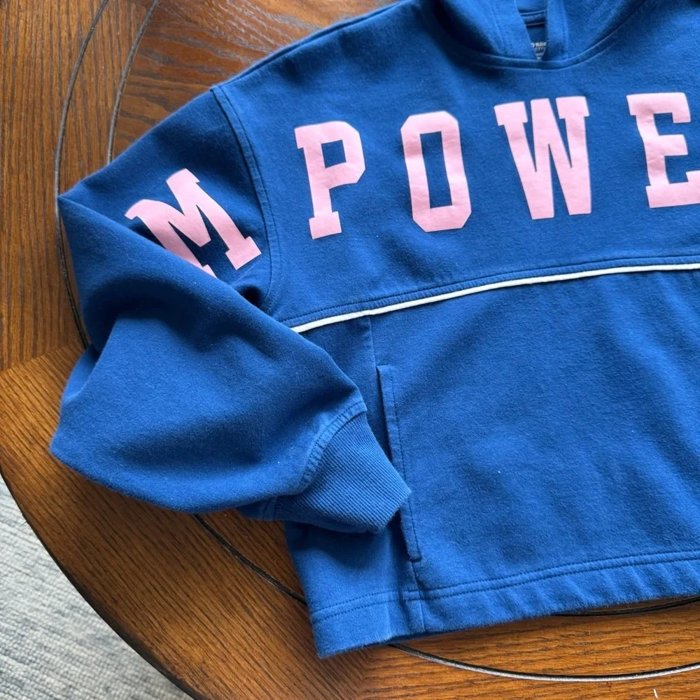 Old Navy Dynamic Fleece Cropped Graphic Hoodie for Girls